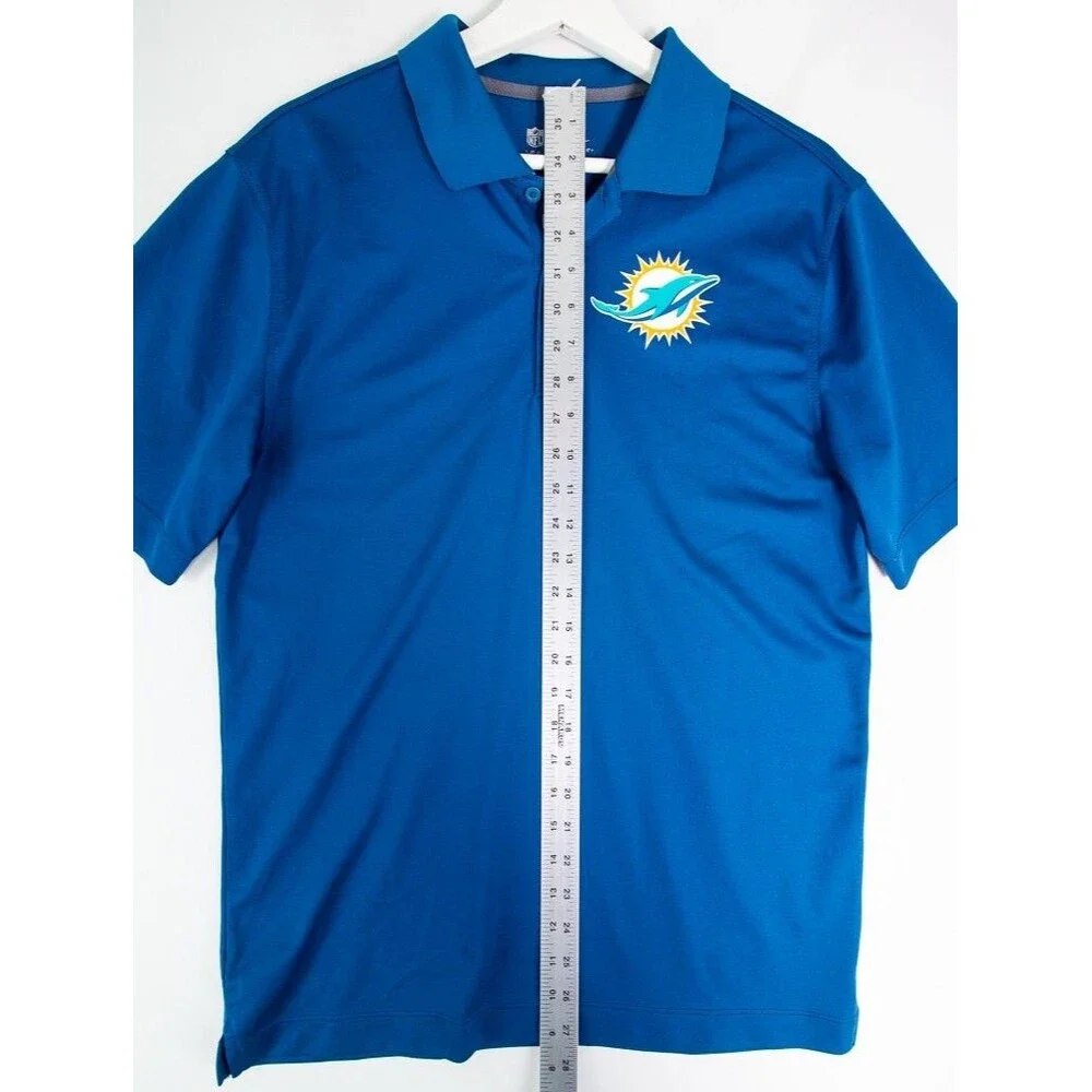 NFL Nike Dri-Fit Miami Dolphins Golf Polo Shirt Men’s M Aqua Short Sleeve